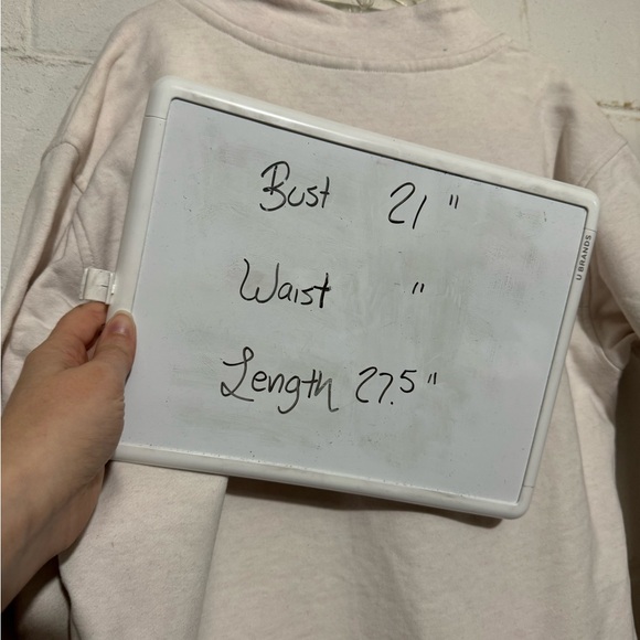 Lauren James Cream Quarter Zip Pullover Sweatshirt Medium Preppy Academia Spring - Picture 5 of 5